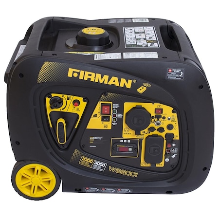 Firman Portable and Inverter Generator, 3,000 W Rated, 3,300 W Surge, 30 A/20 A/8.3 A A FI378155